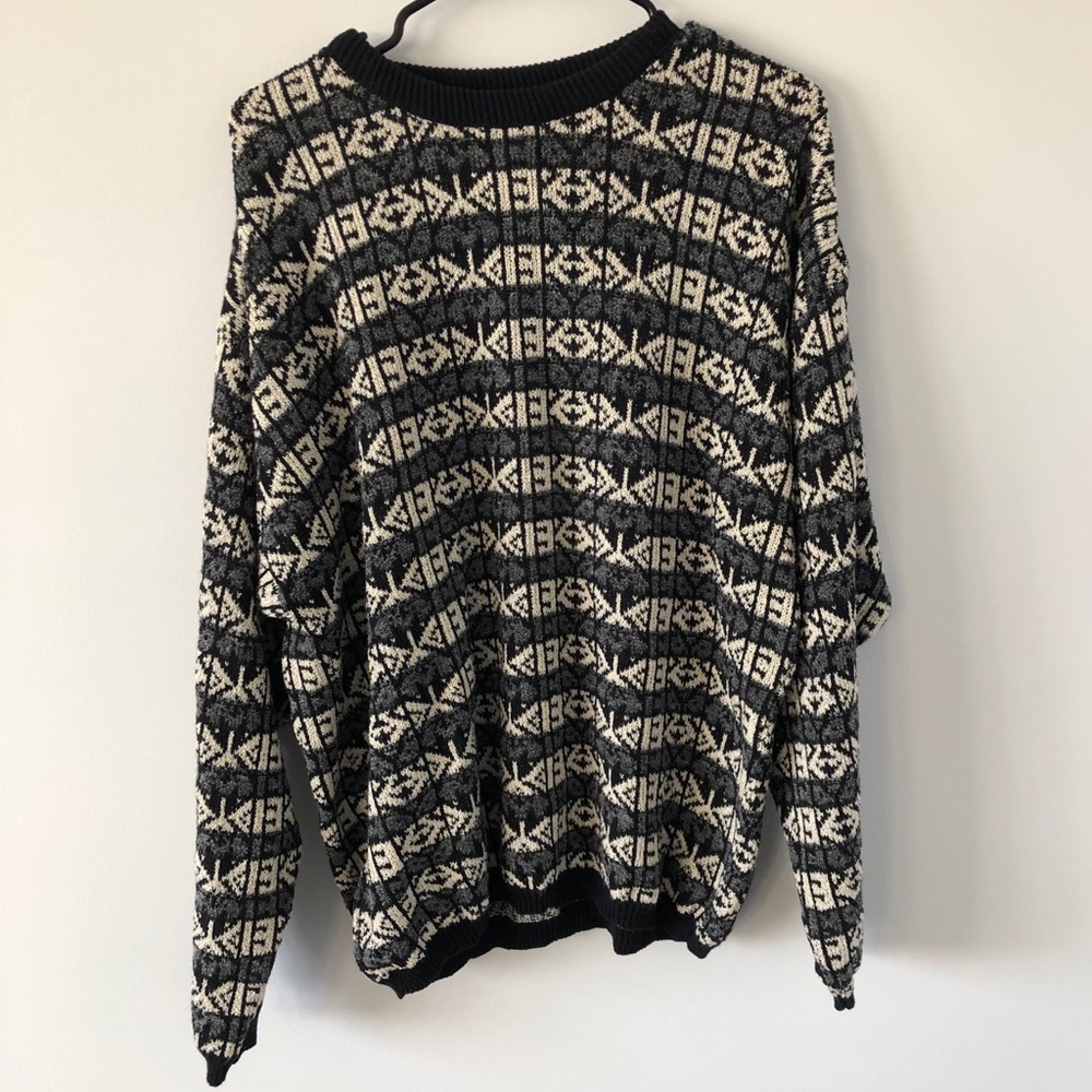 Vintage Geoffrey Beene Black & White Sweater